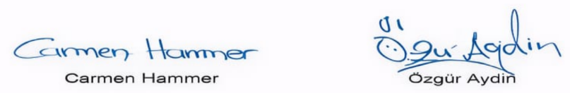 Unterschriften von Carmen und Özgür